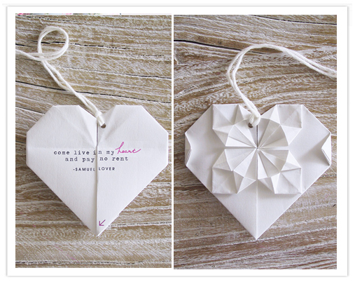 DIY Origami Heart Love Note